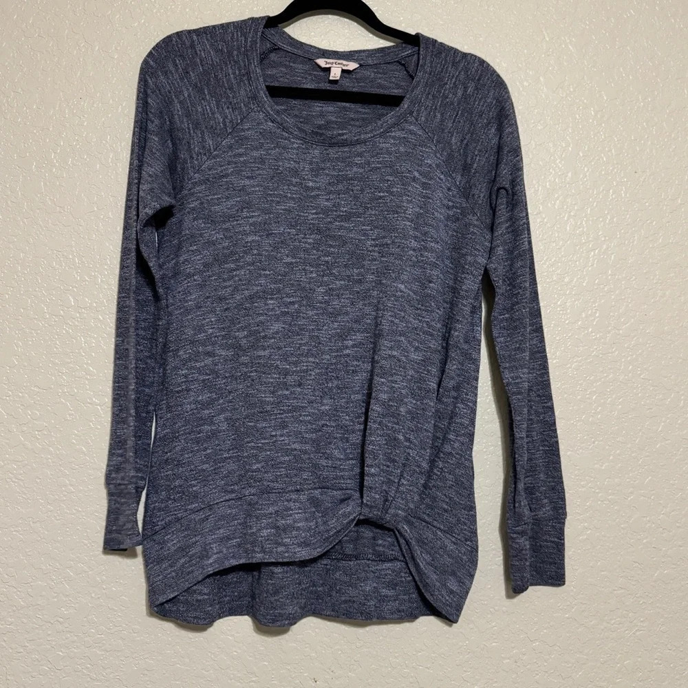 Juicy Couture Blue Grey Long Sleeve Top Size Large